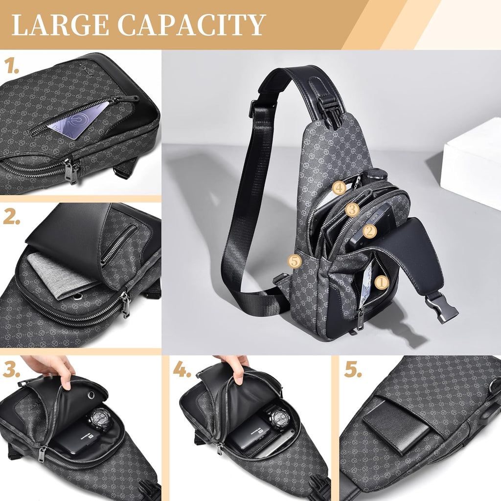 FSD WG - Mochila de hombro para hombres, bolsa de pecho, bandolera,...