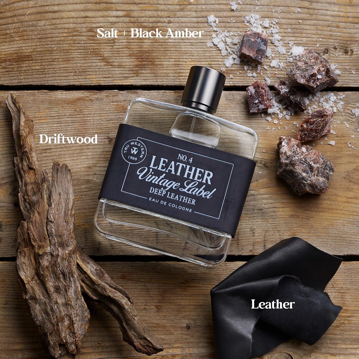 Tru Fragrance Beauty Nº 4 Cuero Vintage Etiqueta Cuero Profundo