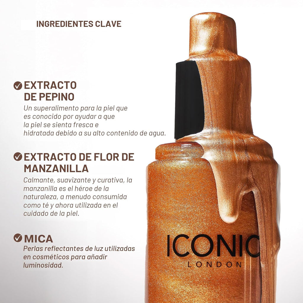 ICONIC LONDON Prep-Set-Glow | Hidratante + Fijador + Spray brillant...