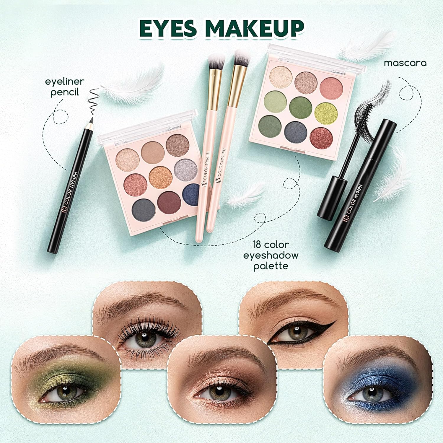 Color Nymph Kit de maquillaje todo en uno para adolescentes princip...