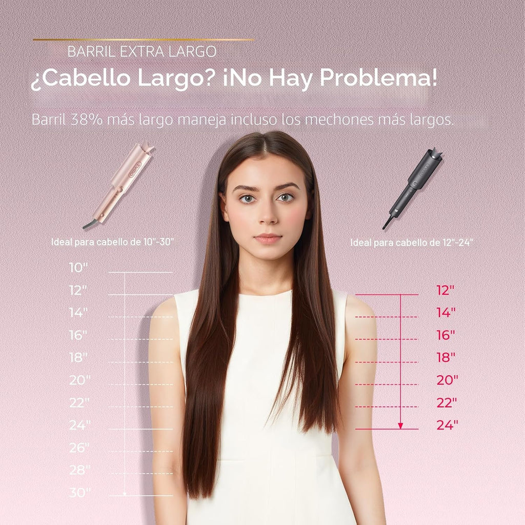 TYMO CurlPro Plus - Rizador giratorio automático, varita rizadora d...