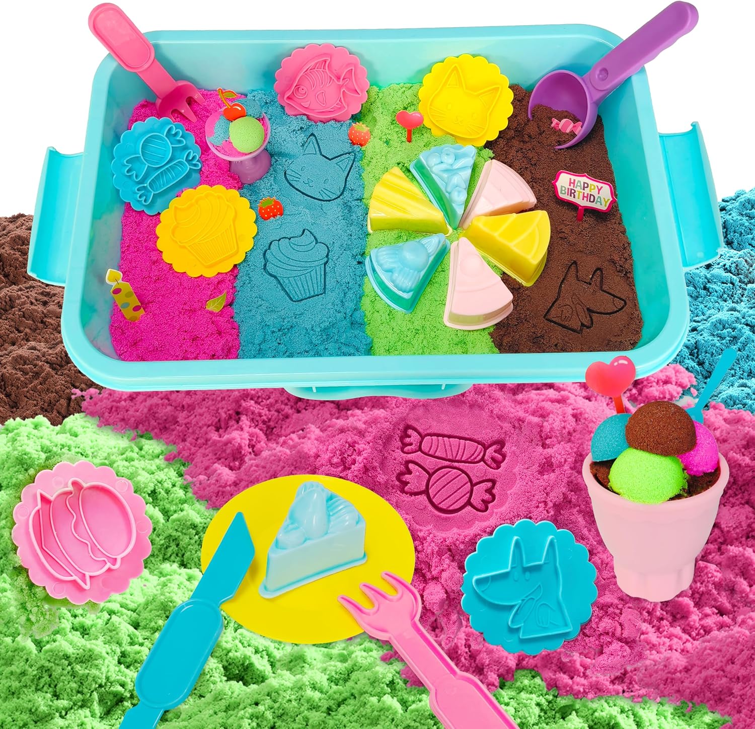 Carolart Cubo sensorial, kit sensorial de helado y pasteles, kit de...