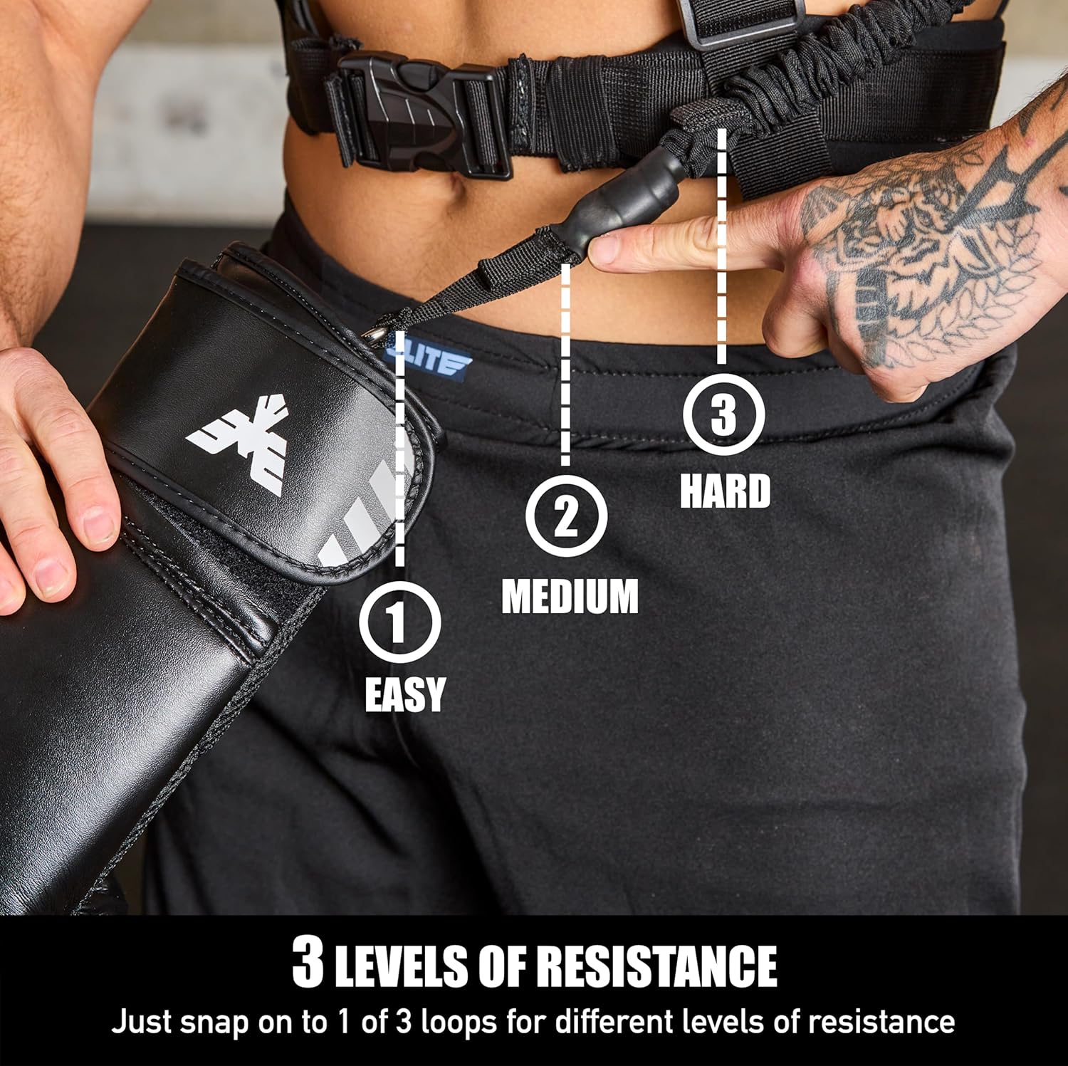 Arnés de boxeo Elite Sports para adultos con guantes de 12oz \u2013...