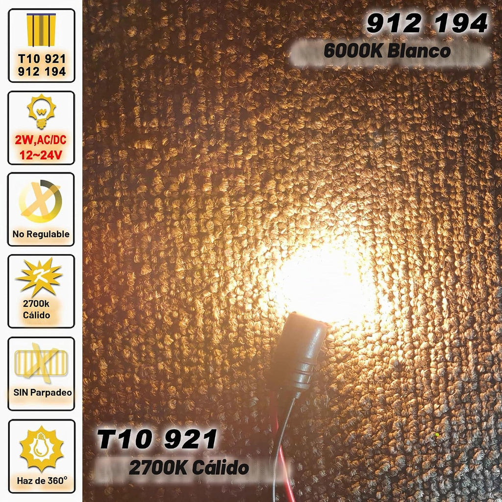 Ziomitus - T10 921 194 922 912 168 Focos LED para Remolque de RV, 1...