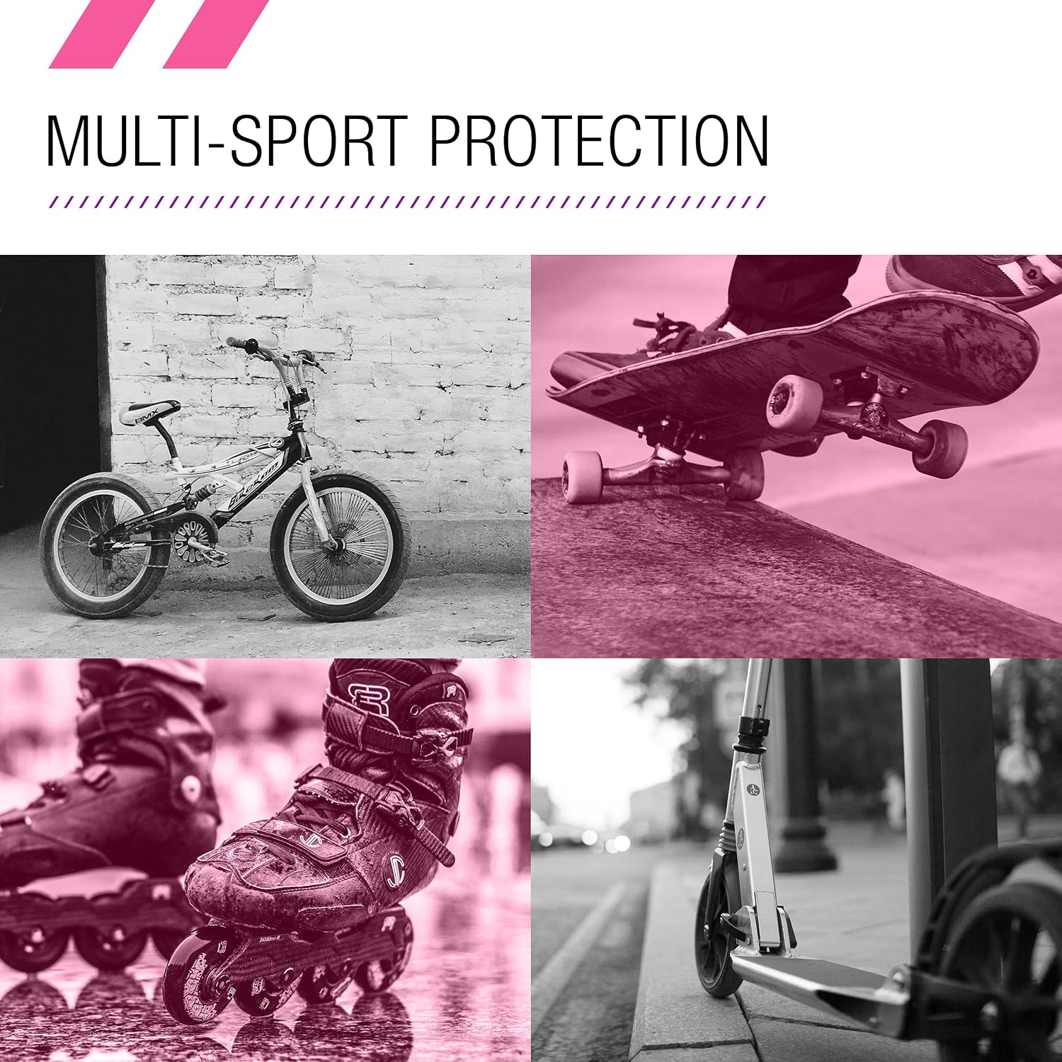 80SIX Juego de almohadillas multideporte: equipo de protección para...