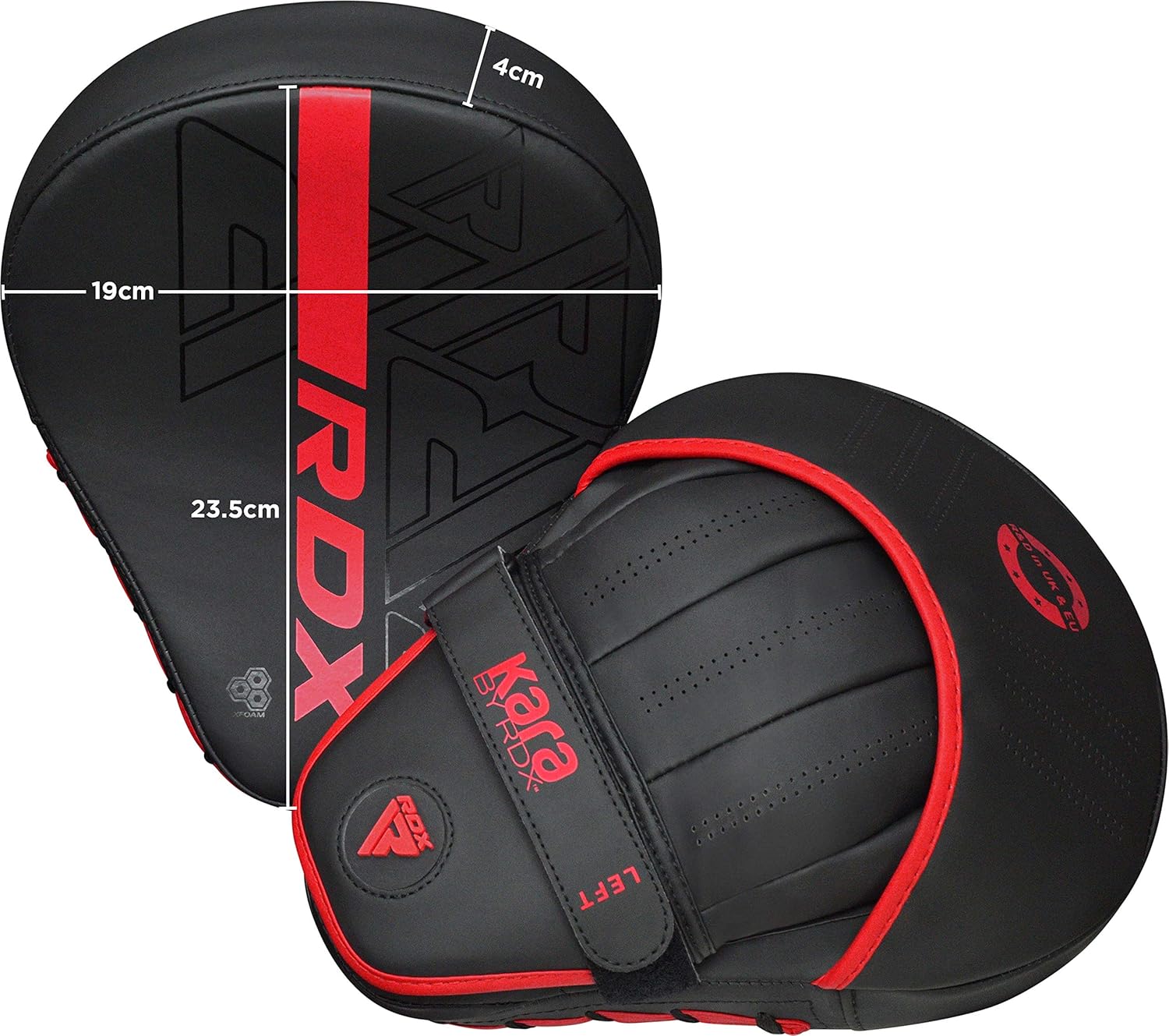 RDX Almohadillas de boxeo Curvadas Focus Mits, Maya Hide Leather Ka...