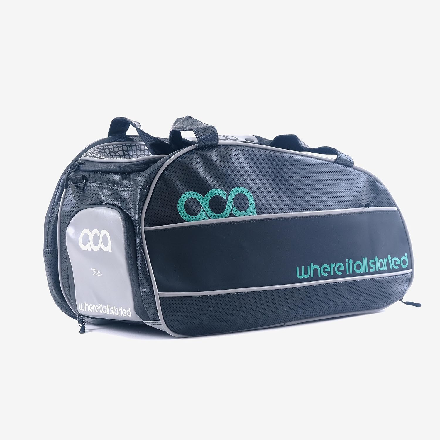Aca Bolsa Padel Beach Aqua, maleta acabada, piel de vinilo y los ci...