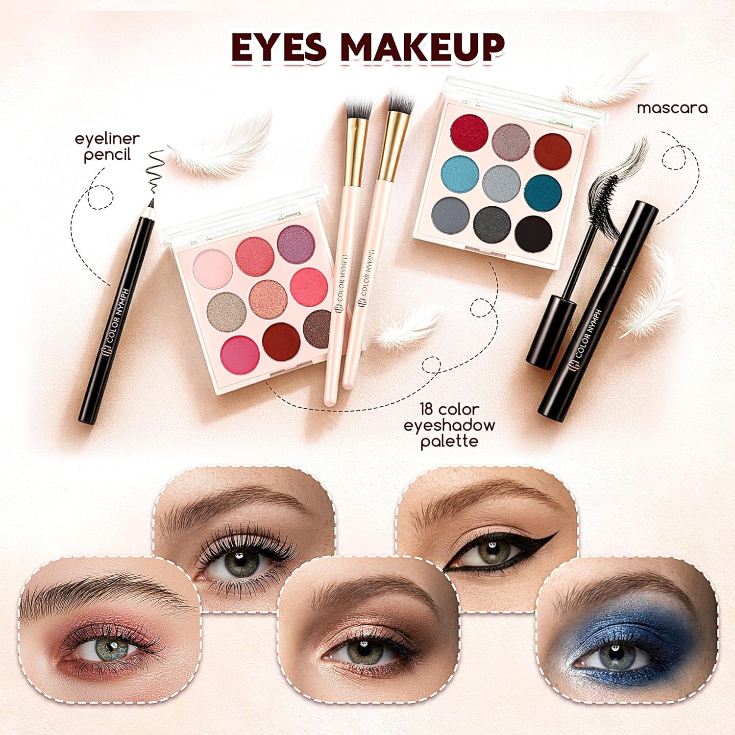 Color Nymph Kit de maquillaje todo en uno para adolescentes y niñas...