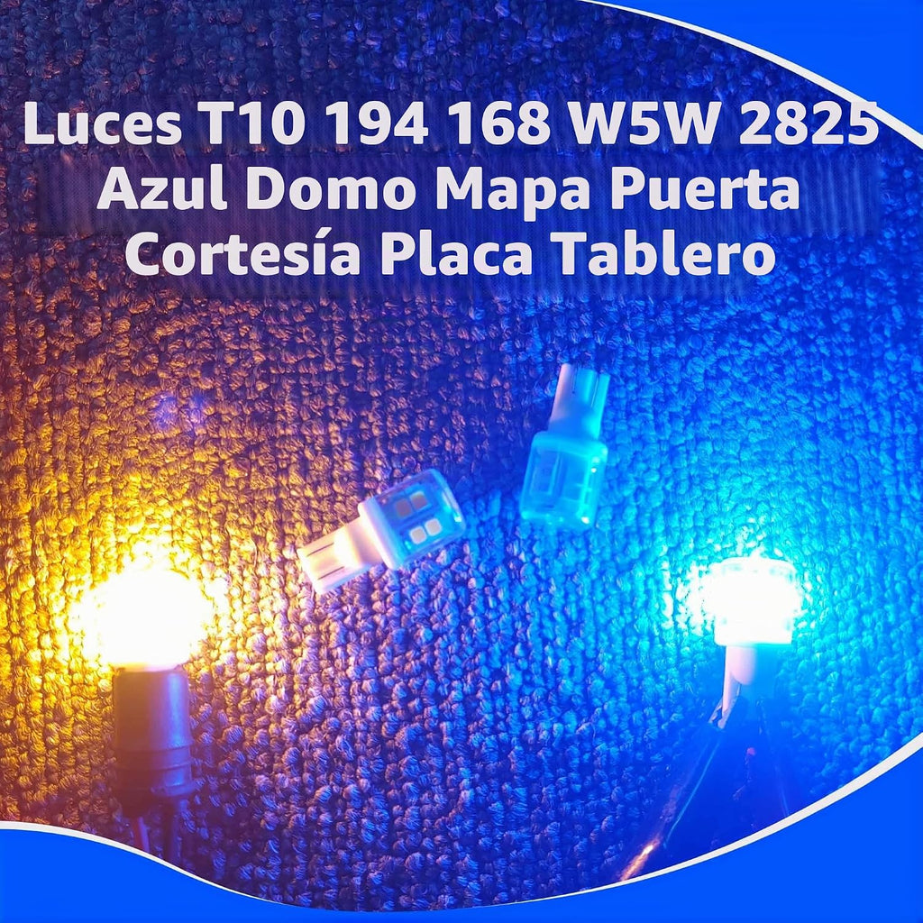 Ziomitus T10 194 912 921 906 2825 Foco LED azul 168 T10, focos de r...