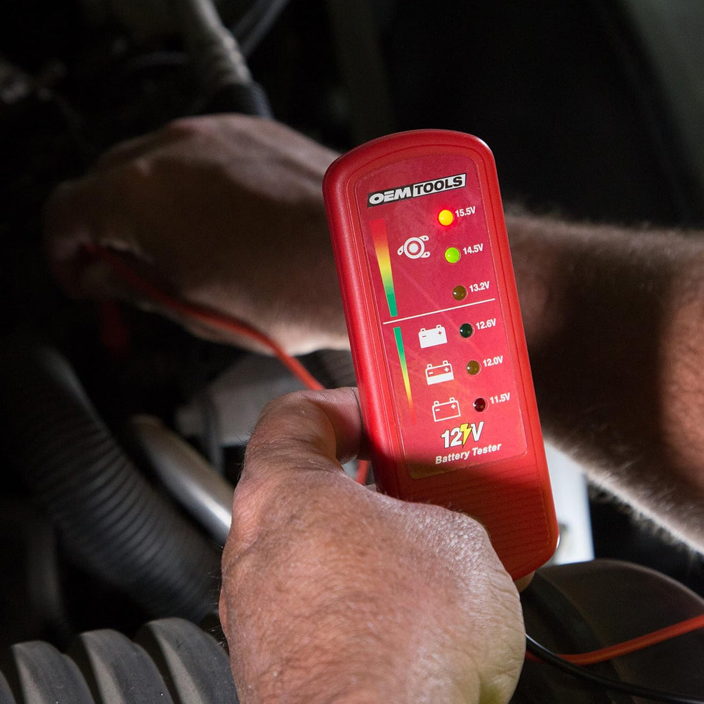 OEMTOOLS 24367 Probador de Batería de Coche 12V, Probador de Altern...