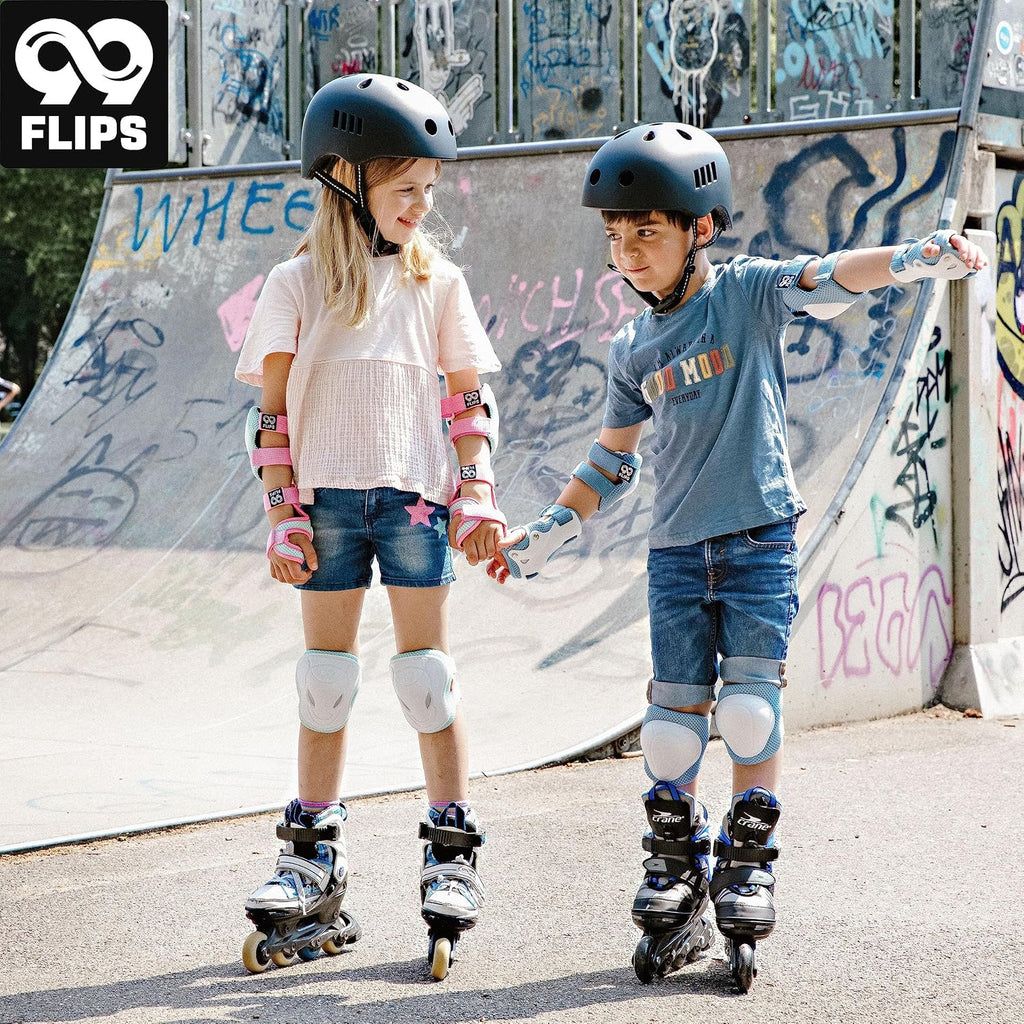 99FLIPS Rodilleras para niños de 3 a 12 años - Juego completo de 6...