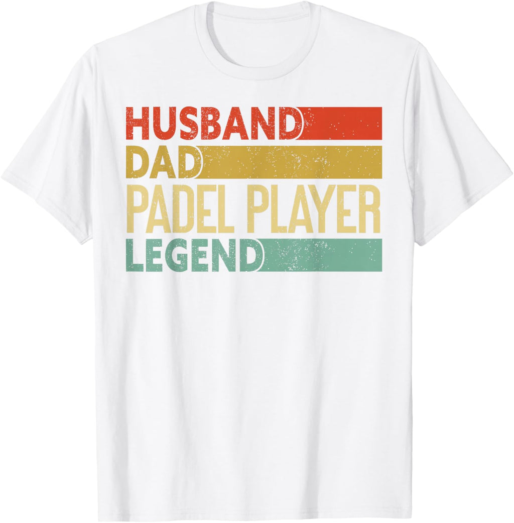 Husband Dad Padel Player Legend | Camiseta divertida de pádel del d...